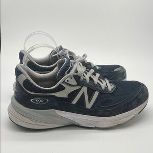 New Balance Men's 990V6 Core Running Shoe Size 10.5 Navy Suede